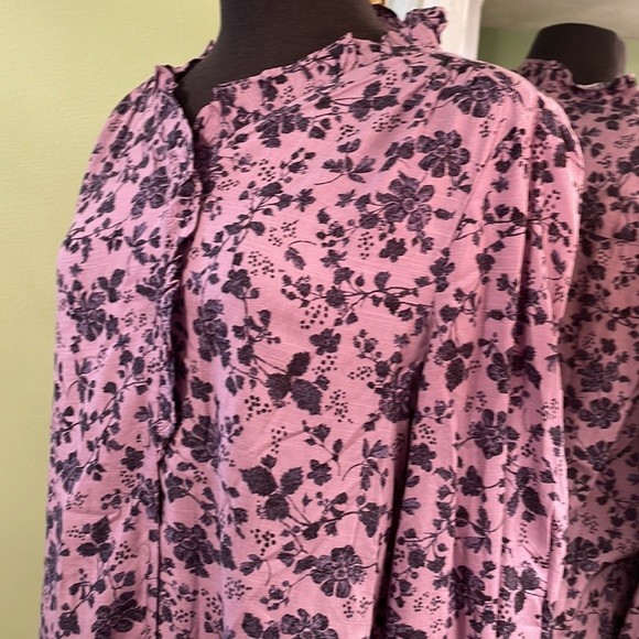 Purple Floral Button Down - Picture 3 of 6